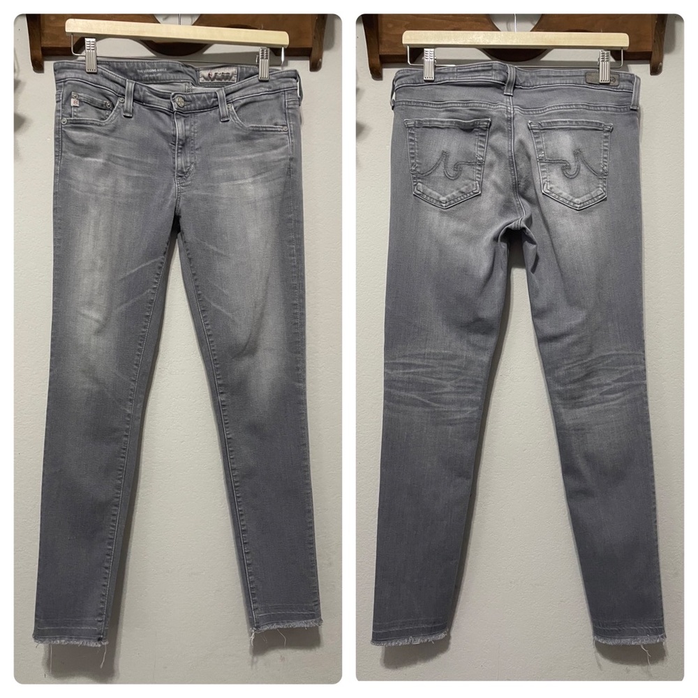 Adriano Goldschmied AG Super Skinny Ankle Gray Jeans 30 - Picture 2 of 12
